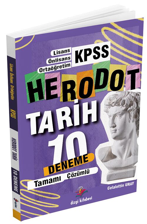 Dizgi Kitap KPSS Tarih Lisans Önlisans Ortaöğretim HERODOT Tamamı Çözümlü 10 Deneme