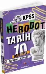 Dizgi Kitap KPSS Tarih Lisans Önlisans Ortaöğretim HERODOT Tamamı Çözümlü 10 Deneme