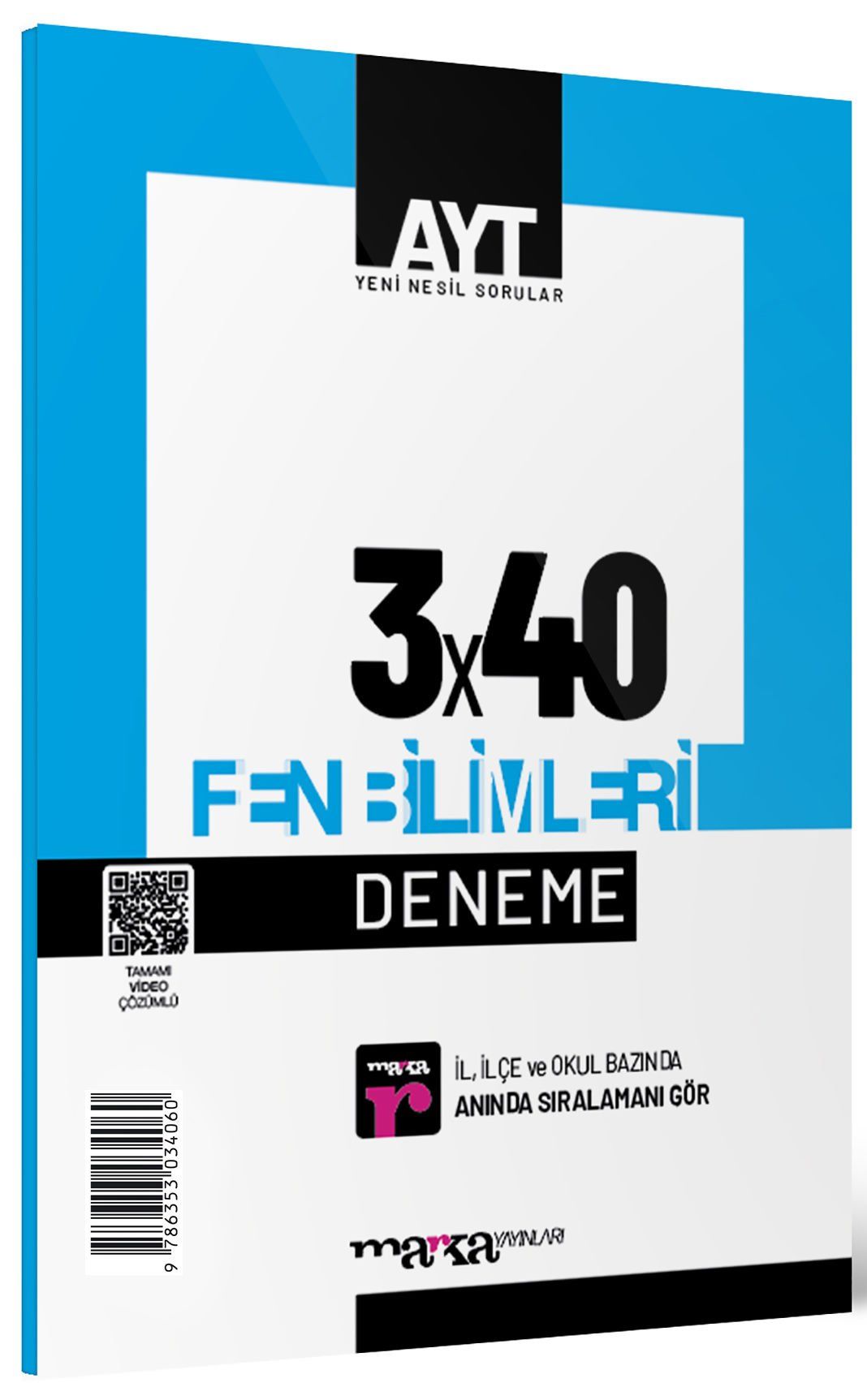 Marka 2025 YKS AYT Fen Bilimleri 3x40 Deneme Marka Yayınları