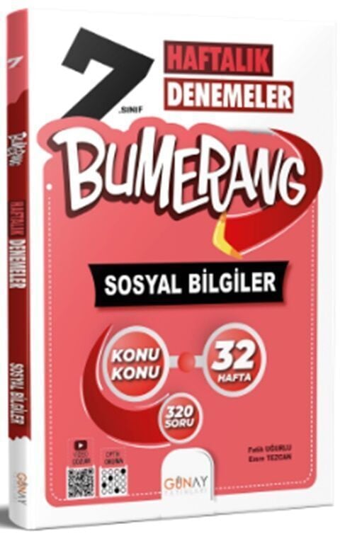 Günay Yayınları 7. Sınıf Sosyal Bilgiler Bumerang Haftalık Denemeler