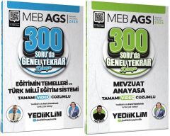 Yediiklim 2025 MEB-AGS Eğitimin Temelleri ve Türk Milli Eğitim Sistemi + Mevzuat Anayasa 600 Soruda Genel Tekrar Kampı 2 li Set - Bülent Tanık, Can Köni, Yasin Yıldız Yediiklim Yayınları