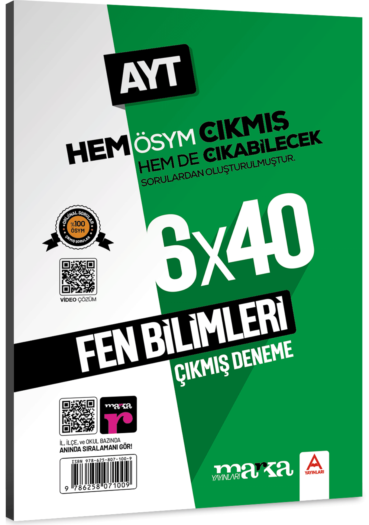 Marka Yayınları AYT Fen Bilimleri ÖSYM Çıkmış ve Çıkabilecek Sorulardan Oluşturulmuş 6 Deneme Sınavı Tamamı Video Çözümlü