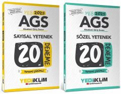 Yediiklim 2025 MEB-AGS Sayısal + Sözel Yetenek 20+20 Deneme 2 li Set Yediiklim Yayınları