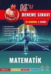 Nartest yayınevi 8. Sınıf LGS Yeni Koyu Kapak Matematik 16`lı Deneme
