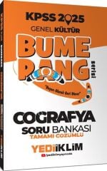 Yediiklim 2025 KPSS Coğrafya Bumerang Soru Bankası Çözümlü Yediiklim Yayınları