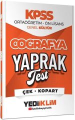 Yediiklim 2026 KPSS Lise Ortaöğretim Ön Lisans Coğrafya Yaprak Test Yediiklim Yayınları