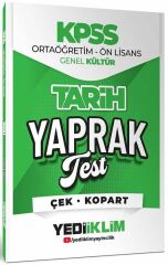 Yediiklim 2026 KPSS Lise Ortaöğretim Ön Lisans Tarih Yaprak Test Yediiklim Yayınları