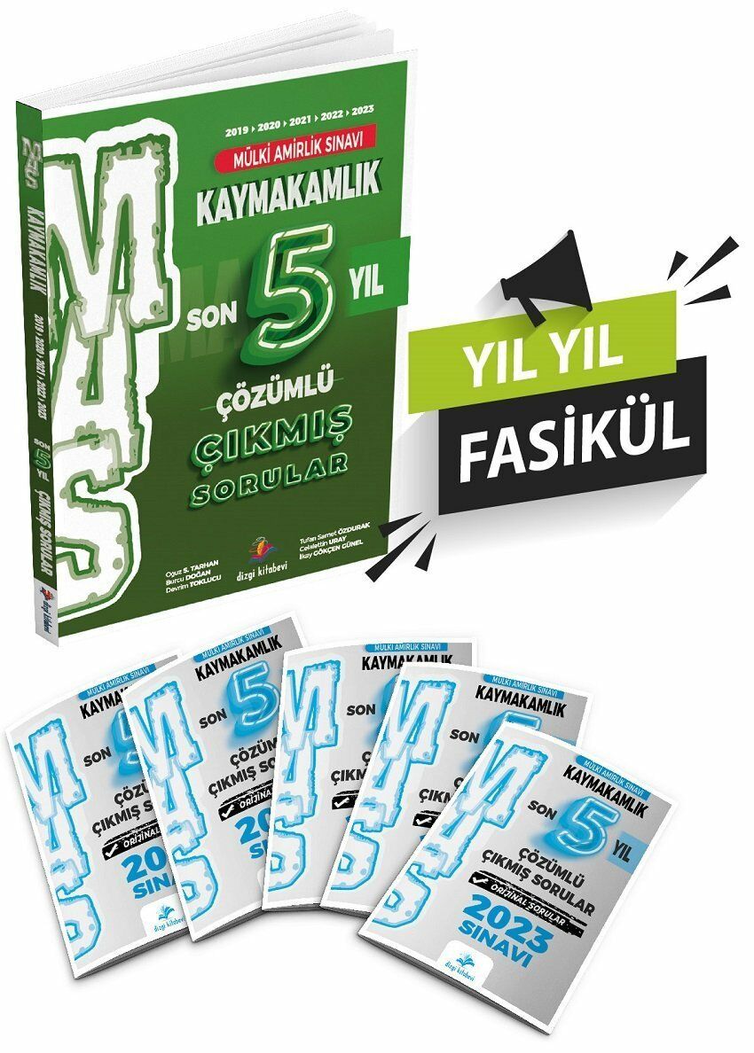 Dizgi Kitap Kaymakamlık MAS Son 5 Yıl Çıkmış Sorular Dizgi Kitap