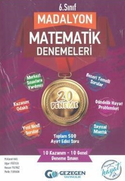 Gezegen Yayınları 6. Sınıf Madalyon 20li Matematik Denemeleri