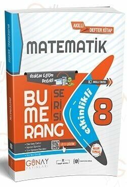 Günay Yayınları 8. Sınıf Etkinlikli Matematik Bumerang Serisi Akıllı Defter