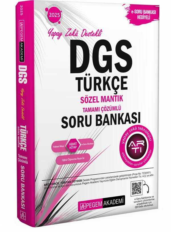 Pegem 2025 DGS Türkçe Sözel Mantık Soru Bankası Çözümlü Pegem Akademi Yayınları