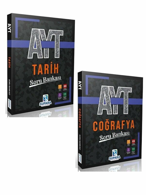 Supara Yayınları AYT Tarih ve Coğrafya Soru Bankası 2 li Set