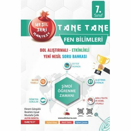 Nartest Yayınları 7. Sınıf Yeşil Tane Tane Fen Bilimleri Soru Bankası