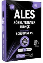 Pegem 2025 ALES Türkçe Sözel Yetenek Soru Bankası Çözümlü Pegem Akademi Yayınları