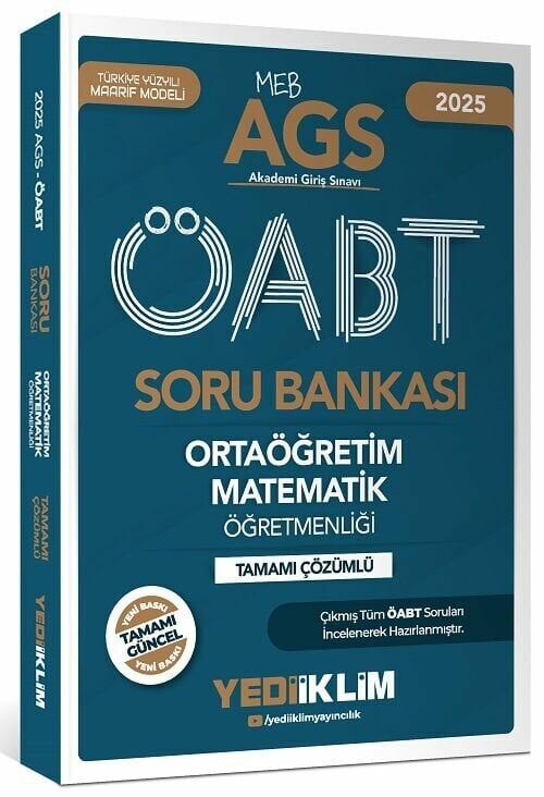 Yediiklim 2025 ÖABT MEB-AGS Lise Ortaöğretim Matematik Öğretmenliği Soru Bankası Çözümlü Yediiklim
