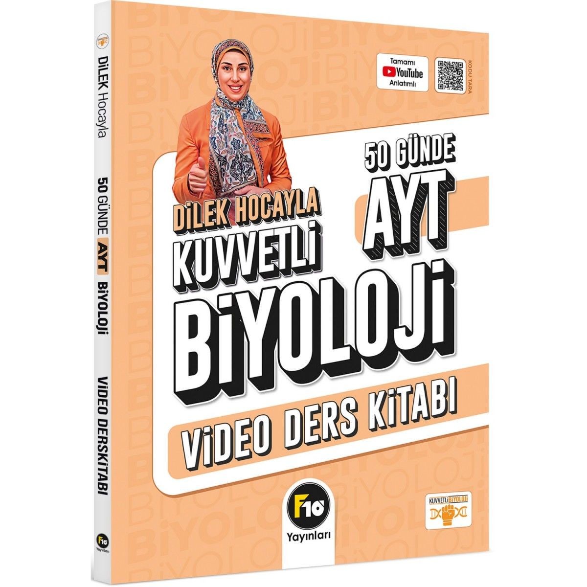 F10 Yayınları AYT Biyoloji Dilek Hocayla 50 Günde Video Ders Kitabı