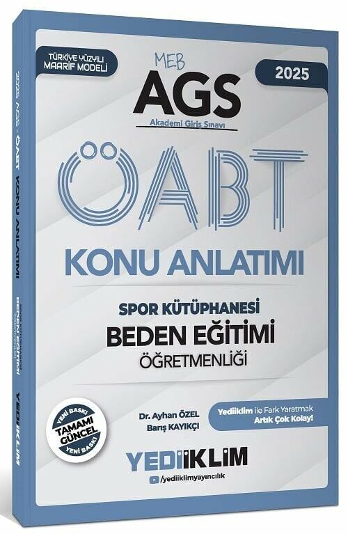 Yediiklim 2025 ÖABT MEB-AGS Beden Eğitimi Öğretmenliği Spor Kütüphanesi Konu Anlatımı Yediiklim