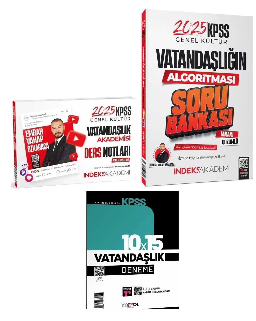 İndeks 2025 KPSS Vatandaşlık Video Ders Notları + Soru + Marka Deneme Emrah Vahap Özkaraca