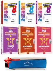 Ankara LGS Türkçe Matematik Fen Güçlendiren Fasikül ve Yıldız Soru 8 li Deneme+Kalemlik 6 Kitap Set
