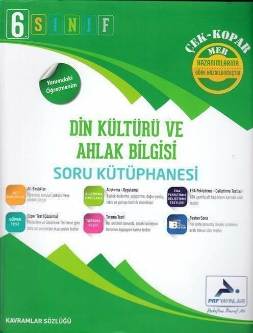 PRF Yayınları 6. Sınıf Din Kültürü ve Ahlak Bilgisi Soru Kütüphanesi