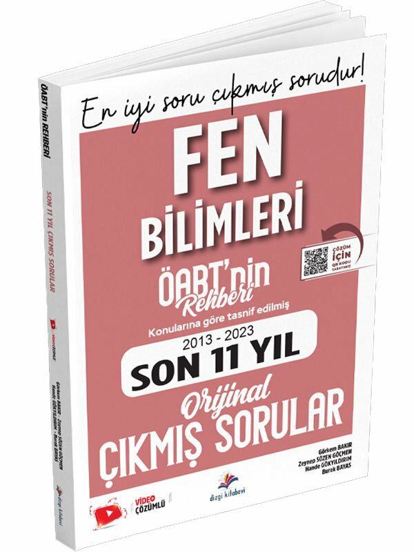 Dizgi Kitap KPSS ÖABT Fen Bilimleri Konulara Göre Tasnif Edilmiş Tamamı Video Çözümlü Son 12 Yıl Çıkmış Sorular