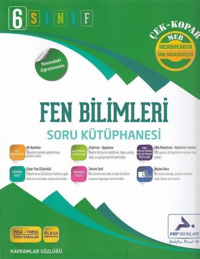 PRF Yayınları 6. Sınıf Fen Bilimleri Soru Kütüphanesi Çek Kopar