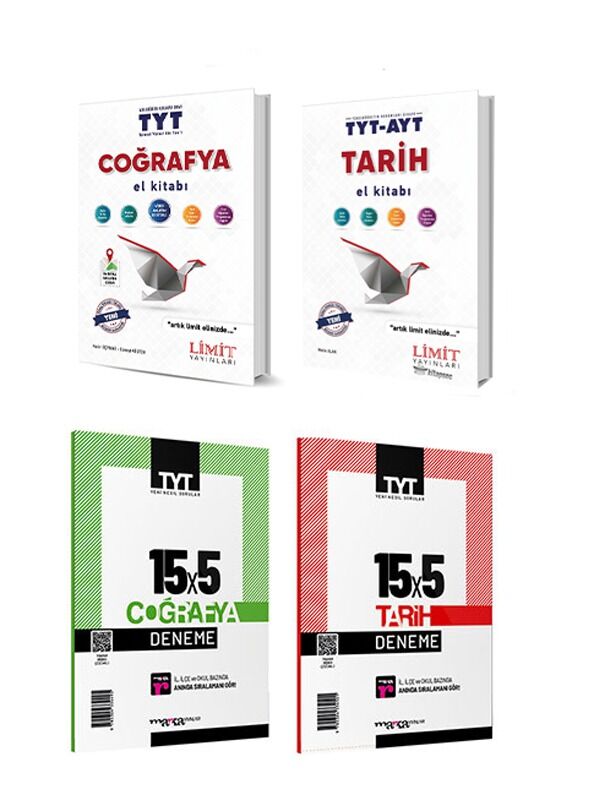 2025 TYT Tarih ve Coğrafya Marka Yayınları Deneme ve Limit El Kitabı 4 Kitap Set