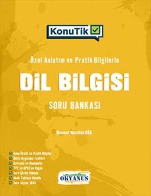 Okyanus YKS TYT Dil Bilgisi KonuTik Soru Bankası Okyanus Yayınları