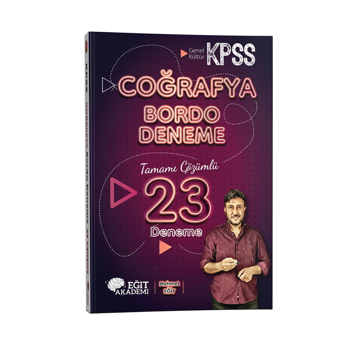 Mehmet Eğit KPSS Coğrafya Tamamı Çözümlü 23 Bordo Deneme Sınavı