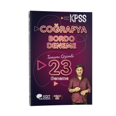 Mehmet Eğit KPSS Coğrafya Tamamı Çözümlü 23 Bordo Deneme Sınavı