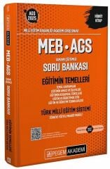 Pegem 2025 MEB-AGS Eğitimin Temelleri ve Türk Milli Eğitim Sistemi Soru Bankası Çözümlü Pegem Yayınları