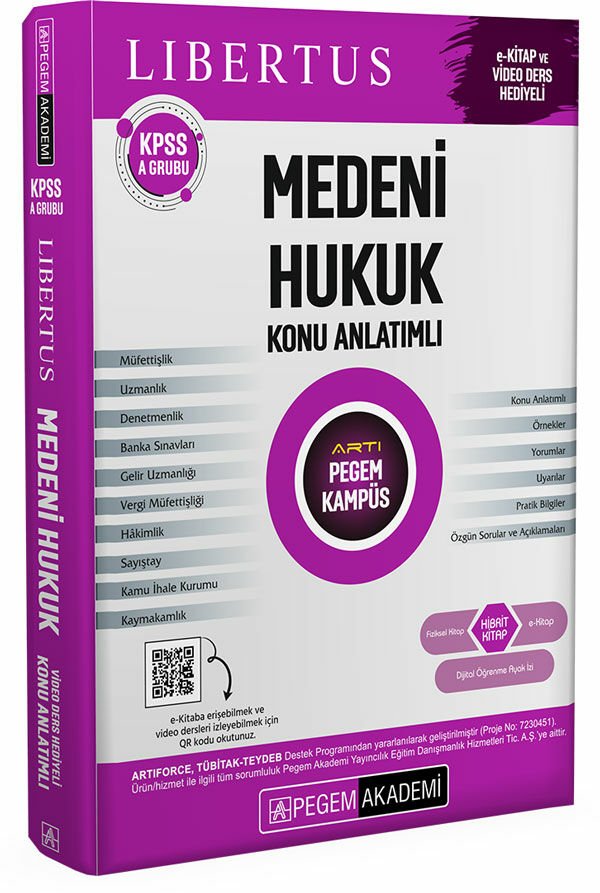 Pegem 2025 KPSS A Grubu Medeni Hukuk Libertus Konu Anlatımı Pegem Akademi Yayınları