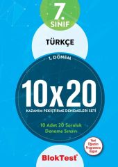 Bloktest Yayınları 7. Sınıf Türkçe 10 x 20 1.Dönem Kazanım Pekiştirme Denemeleri Seti