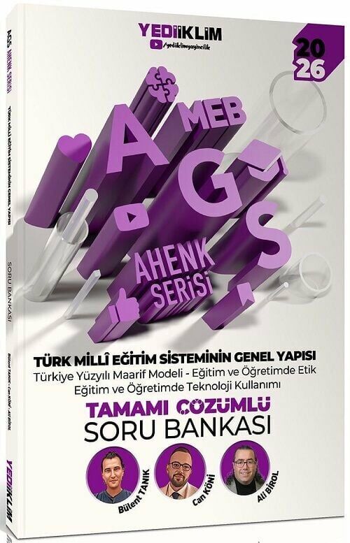 Yediiklim 2026 MEB-AGS Türk Milli Eğitim Sisteminin Genel Yapısı Soru Bankası Çözümlü Ahenk Serisi - Ali Birol, Bülent Tanık, Can Köni Yediiklim Yayınları