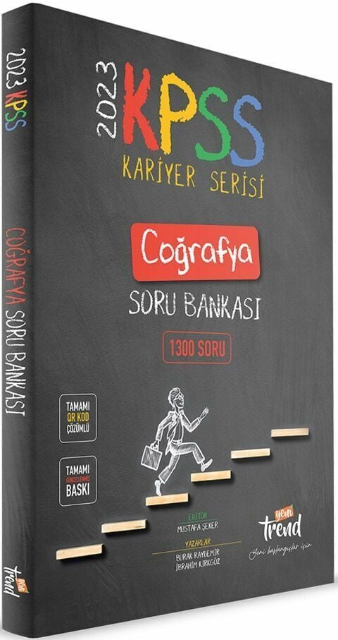 Yeni Trend 2023 KPSS Coğrafya Kariyer Serisi QR Çözümlü Soru Bankası