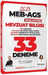 İndeks Akademi 2025 MEB AGS Simülasyonu Mevzuat Bilgisi 33 Deneme