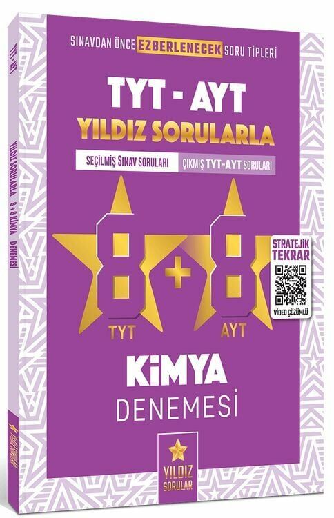 Yıldız Sorular TYT AYT Kimya 8+8 Deneme