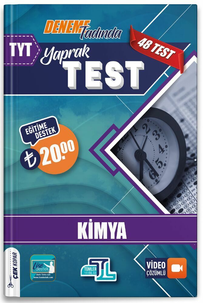 Tümler Yayınları TYT Kimya Yaprak Test