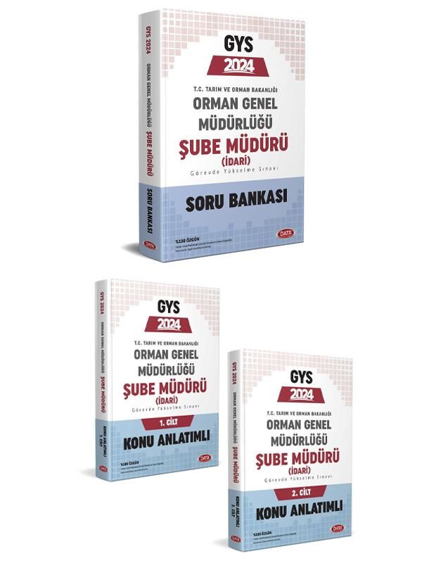 Data 2024 GYS Orman Genel Müdürlüğü Şube Müdürü İdari Konu ve Soru 2 li Set