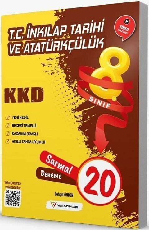 Veri Yayınları 8. Sınıf T.C. İnkılap Tarihi ve Atatürkçülük KKD Sarmal 20 Deneme