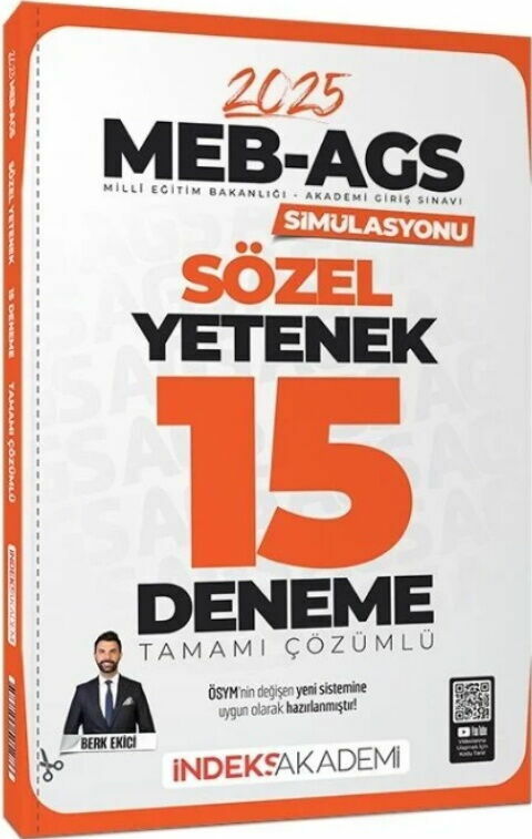 İndeks Akademi 2025 MEB AGS Simülasyonu Sözel Yetenek 15 Deneme