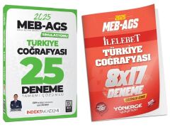 İndeks + Yönerge 2025 MEB-AGS Simülasyonu Türkiye Coğrafyası 25+17 Deneme 2 li Set - Alican Demir İndeks Akademi + Yönerge Yayıncılık