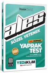 Yediiklim 2025 ALES Master Sözel Yetenek Yaprak Test Çek Kopart Yediiklim Yayınları