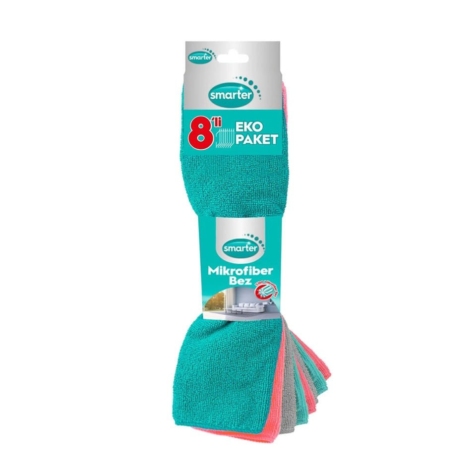 SMARTER Mikrofiber Temizlik Bezi 8'li