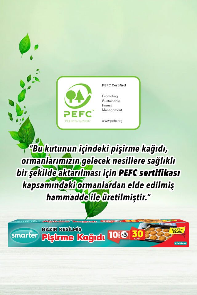 SMARTER Hazır Kesilmiş Pişirme Kağıdı 30 Adet