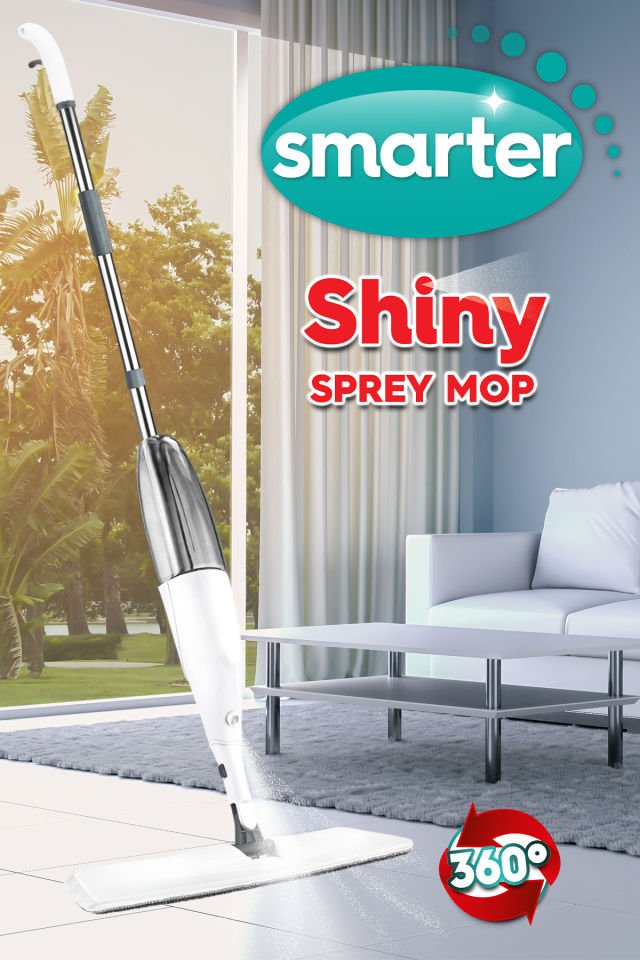 SMARTER Shiny Sprey Mop  (Beyaz)