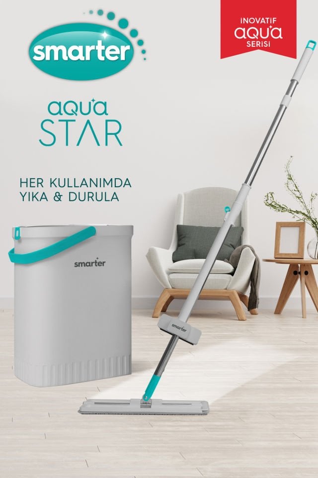 SMARTER Aqua Star Temizlik Seti Tablet Mop Paspas