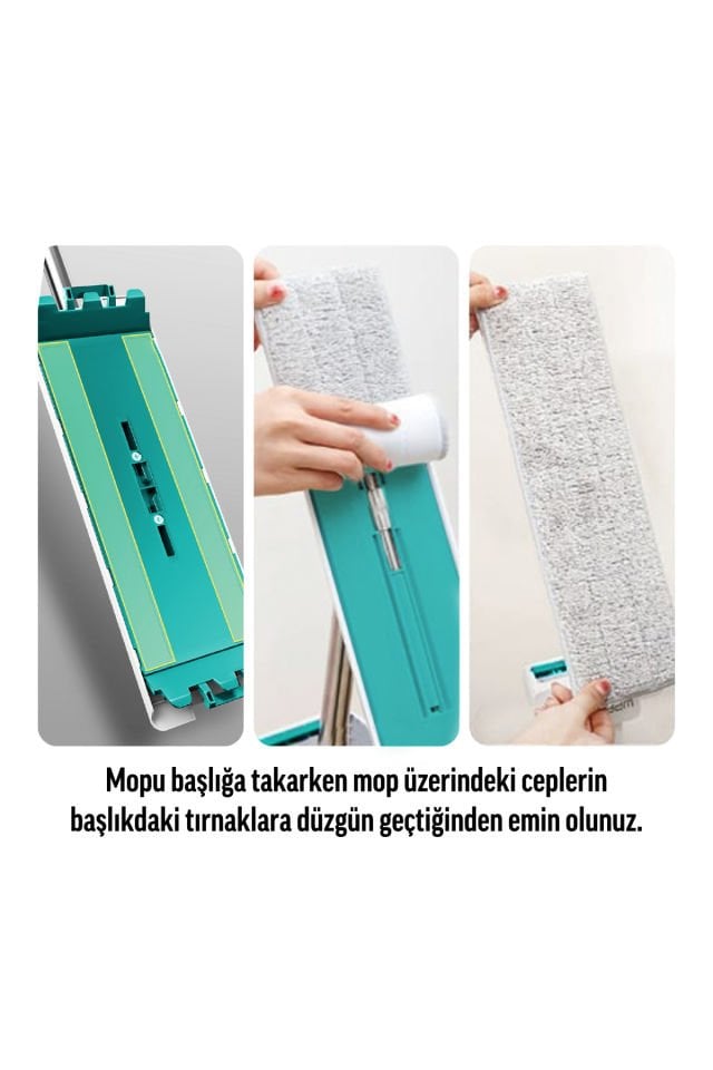 SMARTER Aqua Jet Temiz & Kirli Suyu Ayırma Özelliği Tablet Mop Temizlik Seti Paspas