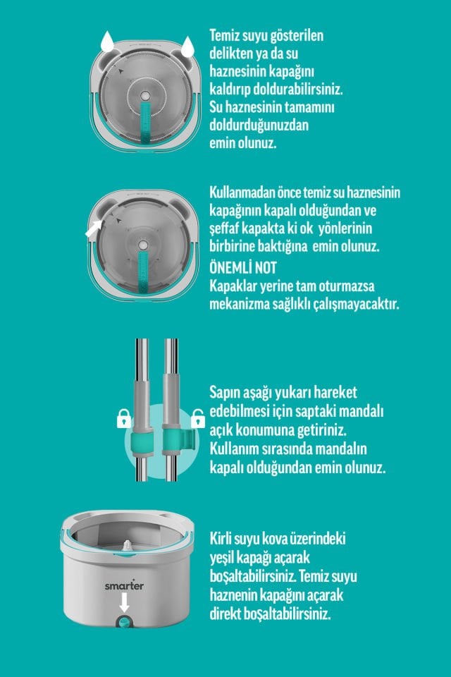 SMARTER Aqua Max Temiz & Kirli Suyu Ayırma Özelliği
