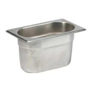 Natsan-Paslanmaz Çelik Gastronom Küvet GN 1/9-100 (17,6 x 10,8 x 10 CM)